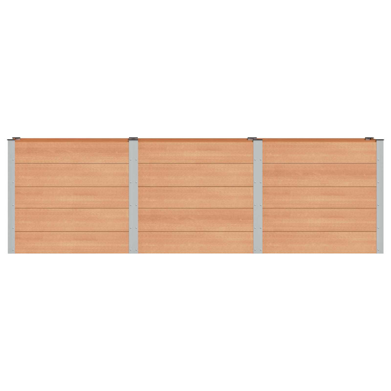 Podniesiona rabata ogrodowa brązowy 300 x 50 x 91 cm alu.