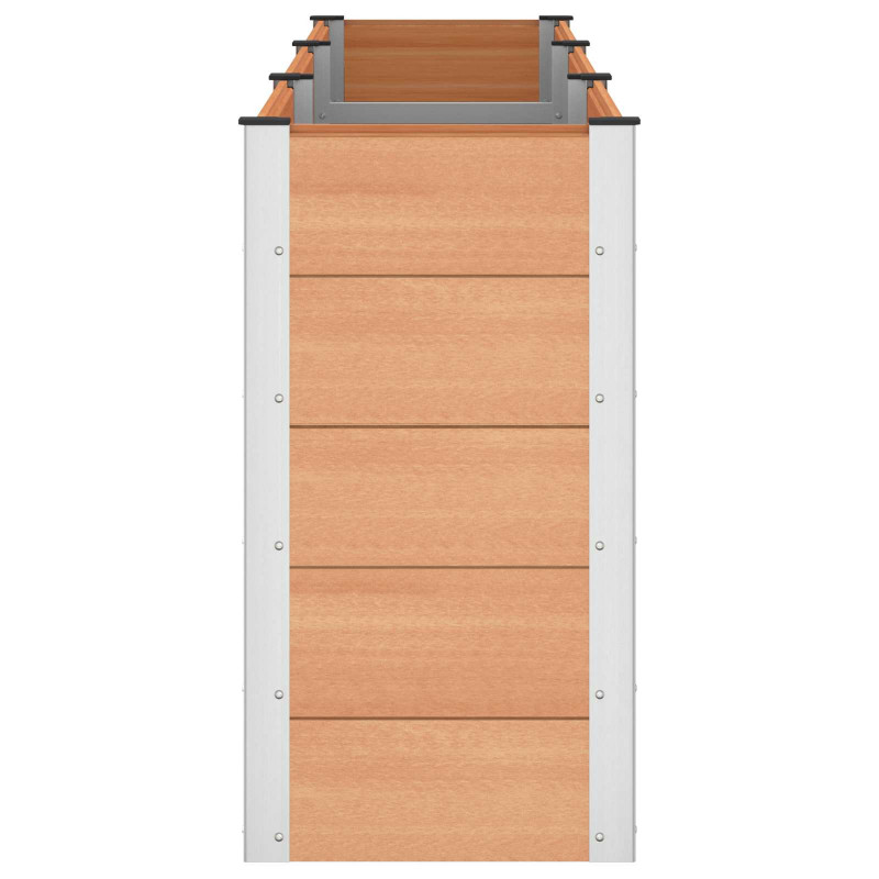 Podniesiona rabata ogrodowa brązowy 300 x 50 x 91 cm alu.