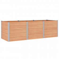 Podniesiona rabata ogrodowa brązowy 300 x 100 x 91 cm alu.