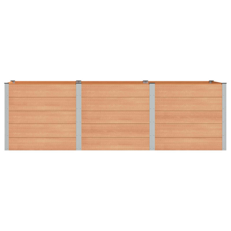 Podniesiona rabata ogrodowa brązowy 300 x 100 x 91 cm alu.