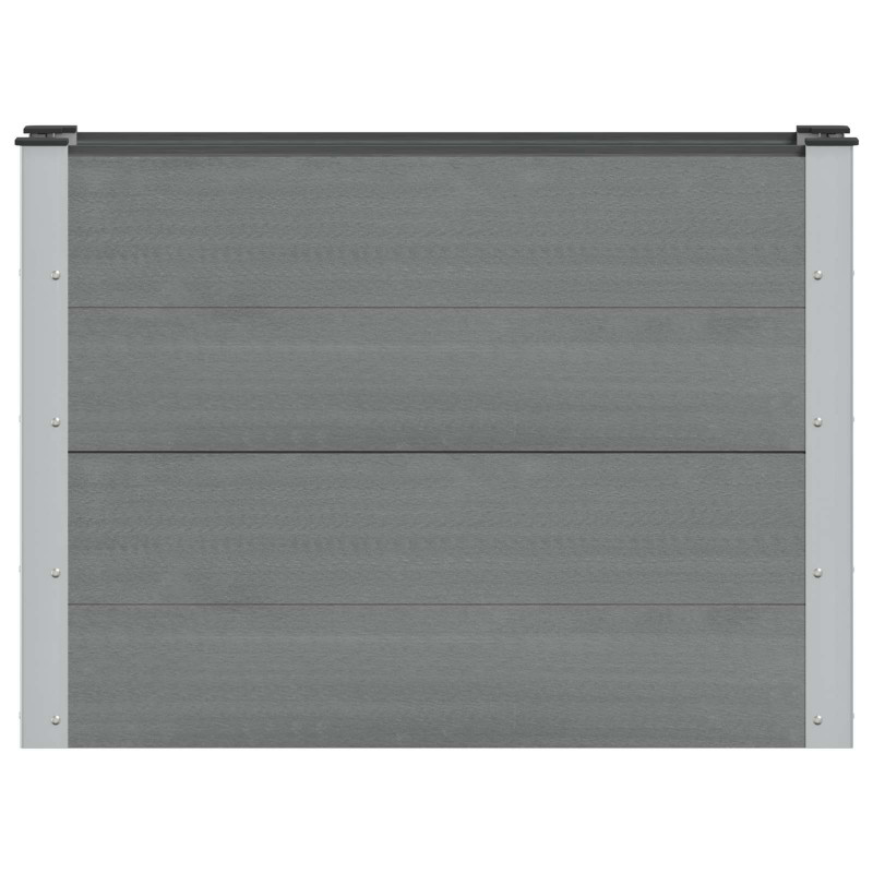 Podniesiona rabata ogrodowa Szary 100 x 30 x 72 cm alu.