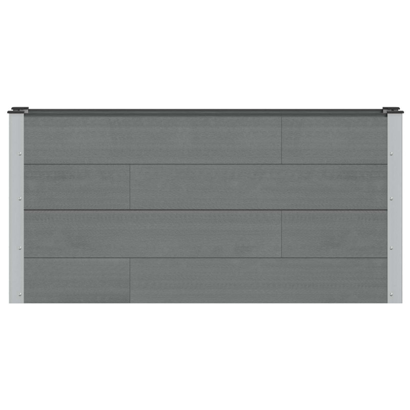 Podniesiona rabata ogrodowa Szary 150 x 30 x 72 cm alu.