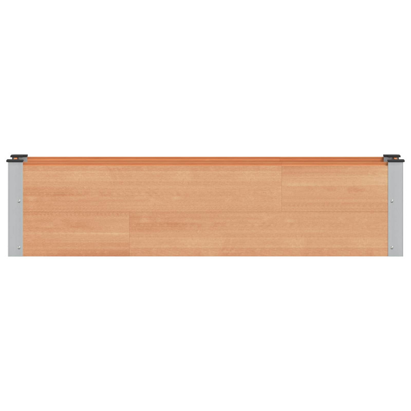 Podniesiona rabata ogrodowa brązowy 150 x 30 x 36 cm alu.