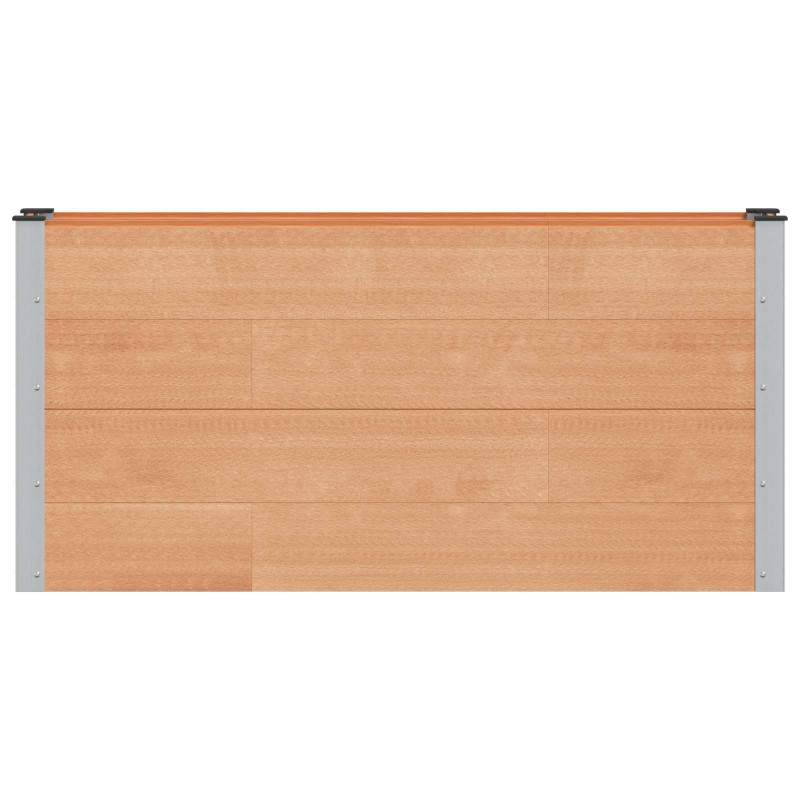 Podniesiona rabata ogrodowa brązowy 150 x 30 x 72 cm alu.