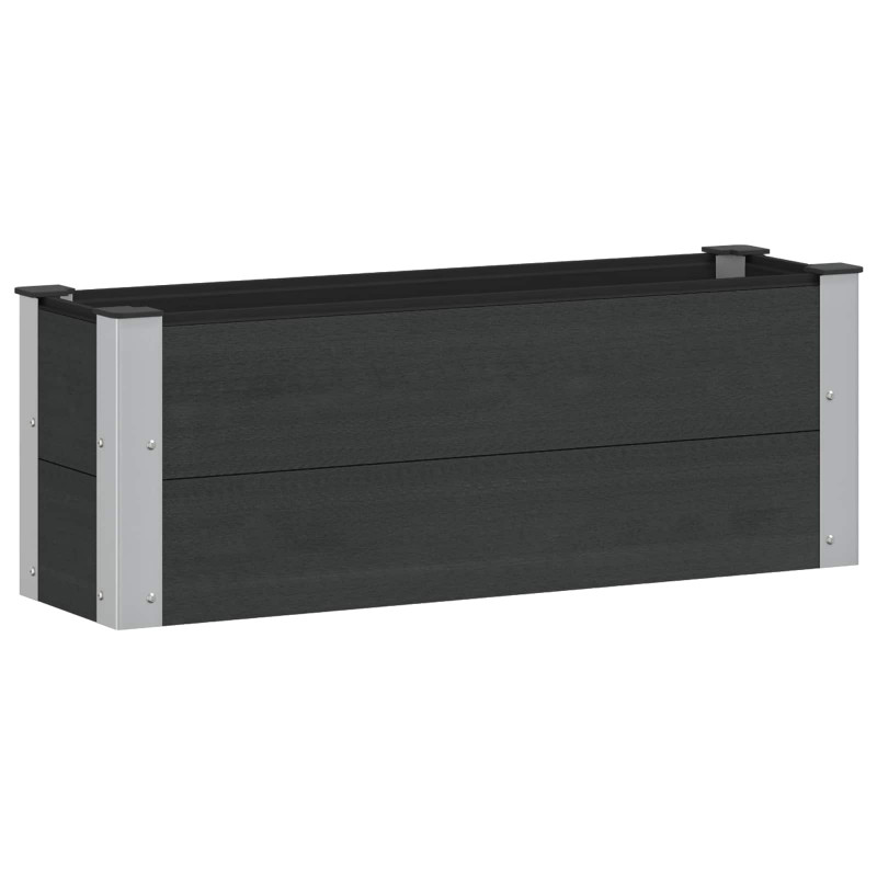 Podniesiona rabata ogrodowa Czarny 100 x 30 x 36 cm alu.