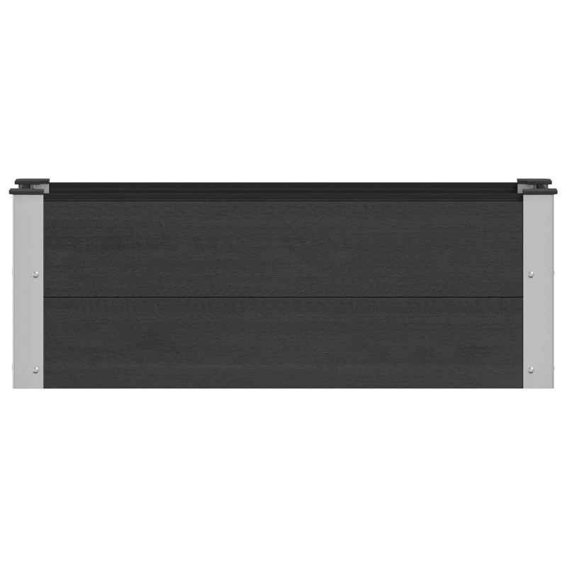 Podniesiona rabata ogrodowa Czarny 100 x 30 x 36 cm alu.