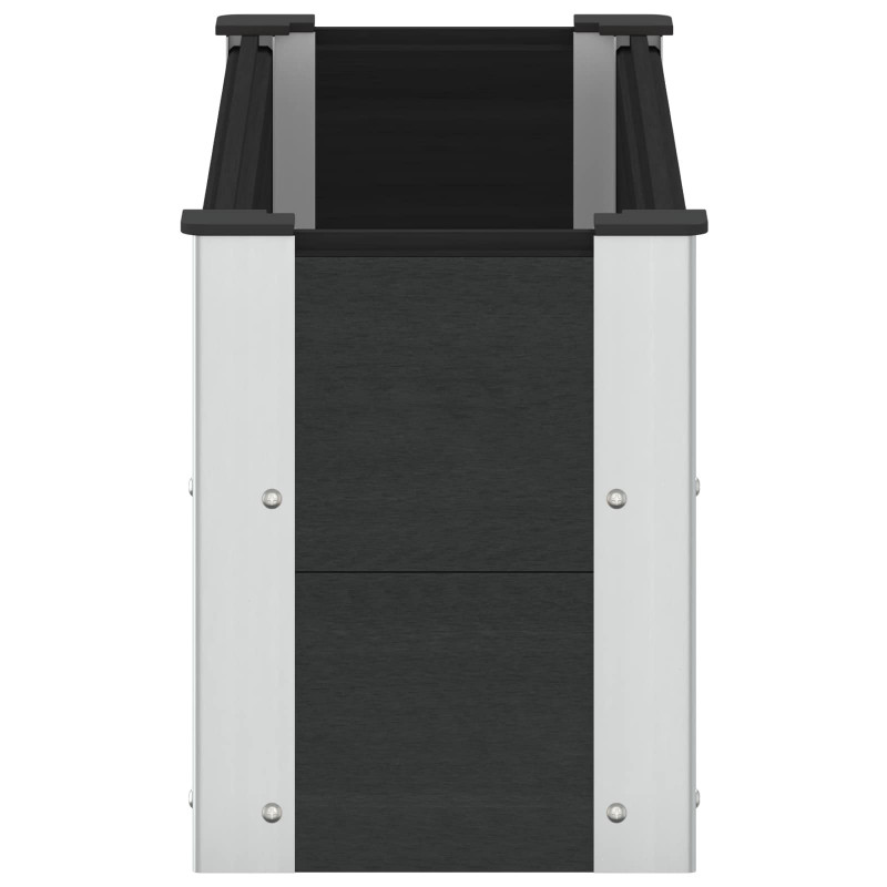 Podniesiona rabata ogrodowa Czarny 100 x 30 x 36 cm alu.