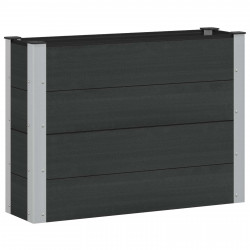 Podniesiona rabata ogrodowa Czarny 100 x 30 x 72 cm alu.