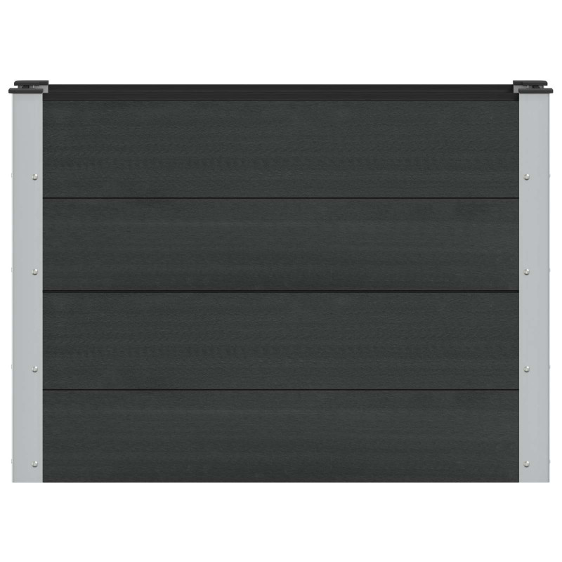 Podniesiona rabata ogrodowa Czarny 100 x 30 x 72 cm alu.