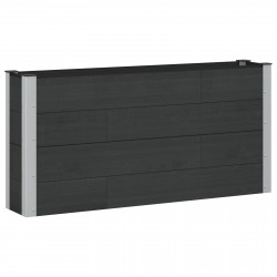 Podniesiona rabata ogrodowa Czarny 150 x 30 x 72 cm alu.