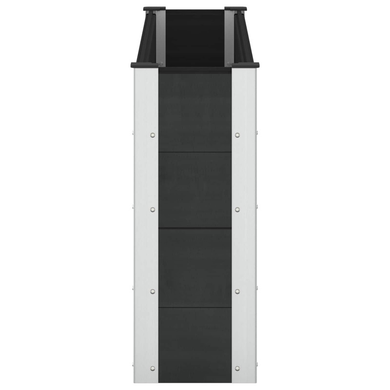 Podniesiona rabata ogrodowa Czarny 150 x 30 x 72 cm alu.