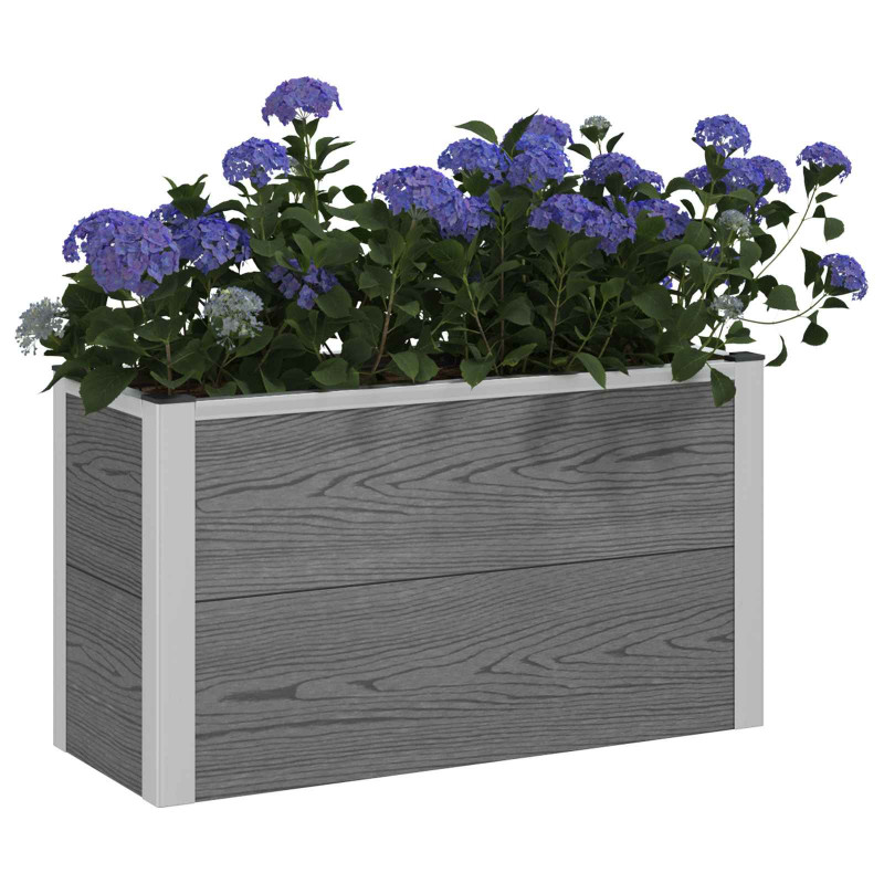 Podniesiona rabata ogrodowa Szary 75 x 30 x 22 cm