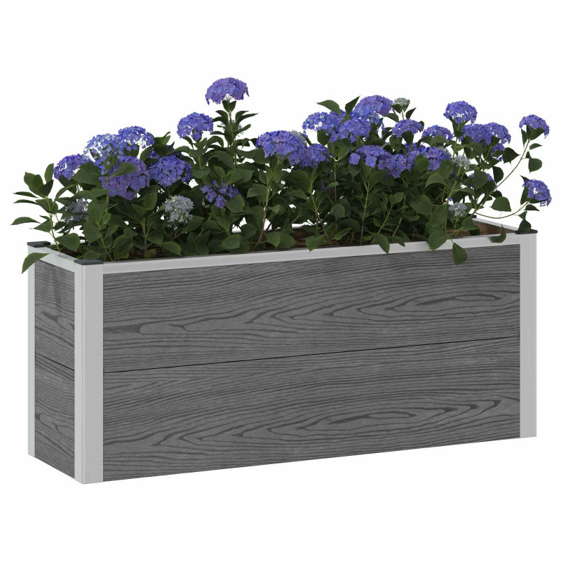 Podniesiona rabata ogrodowa Szary 100 x 30 x 22 cm