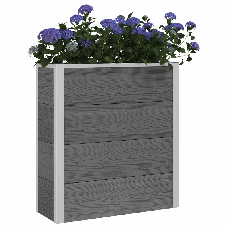 Podniesiona rabata ogrodowa Szary 75 x 30 x 22 cm