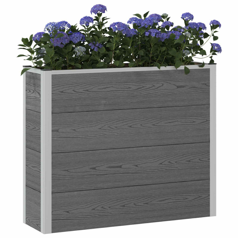 Podniesiona rabata ogrodowa Szary 100 x 30 x 22 cm