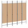 5-panelowy parawan Beżowy 200 x 180 cm tkanina