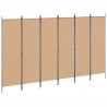 Ekspresowy 6-panelowy parawan Beżowy 300 x 180 cm tkanina