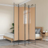 4-panelowy parawan Beżowy 160 x 220 cm tkanina