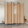 Ekspresowy 6-panelowy parawan Beżowy 240 x 220 cm tkanina
