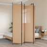 4-panelowy parawan Beżowy 200 x 220 cm tkanina
