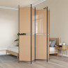 4-panelowy parawan Beżowy 200 x 220 cm tkanina