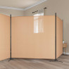 4-panelowy parawan Beżowy 525 x 180 cm tkanina
