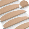 Samoprzylepne maty na schody 15 pcs Beżowy 80 x 28 x 3,5 cm