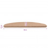Samoprzylepne maty na schody 15 pcs Beżowy 80 x 28 x 3,5 cm