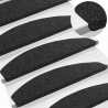 Samoprzylepne maty na schody 15 pcs Czarny 80 x 28 x 3,5 cm