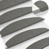 Samoprzylepne maty na schody 15 pcs Szary 80 x 28 x 3,5 cm