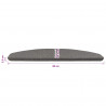 Samoprzylepne maty na schody 15 pcs Szary 80 x 28 x 3,5 cm