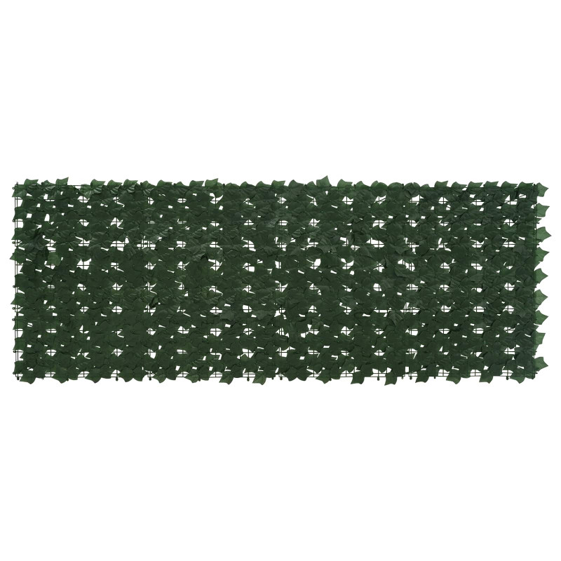 Parawan balkonowy z liśćmi Ciemnozielony 200 x 75 cm