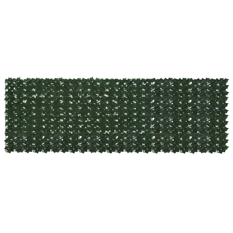 Parawan balkonowy z liśćmi Ciemnozielony 300 x 100 cm