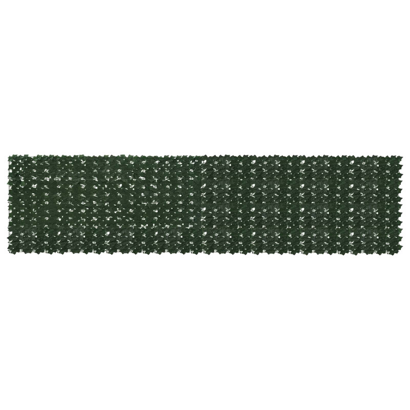 Parawan balkonowy z liśćmi Ciemnozielony 400 x 100 cm