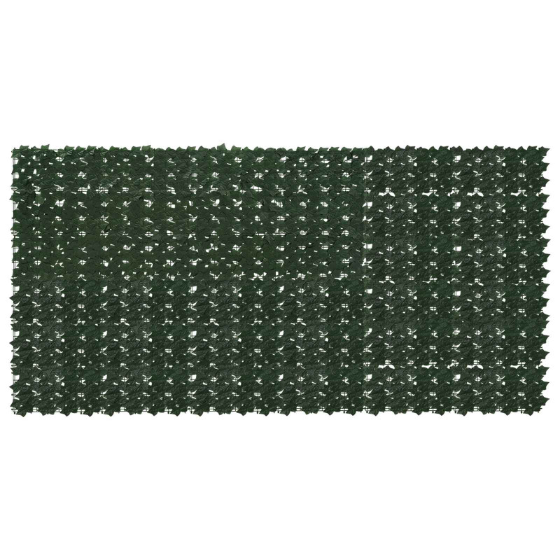 Parawan balkonowy z liśćmi Ciemnozielony 300 x 150 cm