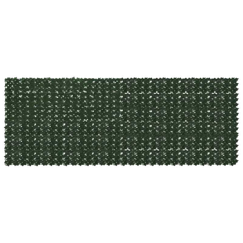 Parawan balkonowy z liśćmi Ciemnozielony 400 x 150 cm