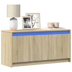Szafka pod TV z LED, dąb sonoma, 100x34x50 cm