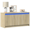 Szafka pod TV z LED, dąb sonoma, 100x34x50 cm