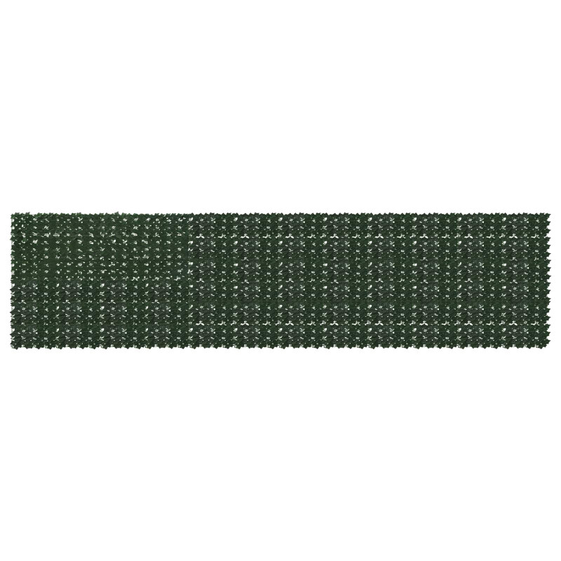 Parawan balkonowy z liśćmi Ciemnozielony 600 x 150 cm