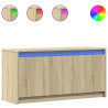 Szafka pod TV z LED, dąb sonoma, 100x34x50 cm