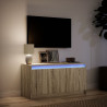 Szafka pod TV z LED, dąb sonoma, 100x34x50 cm