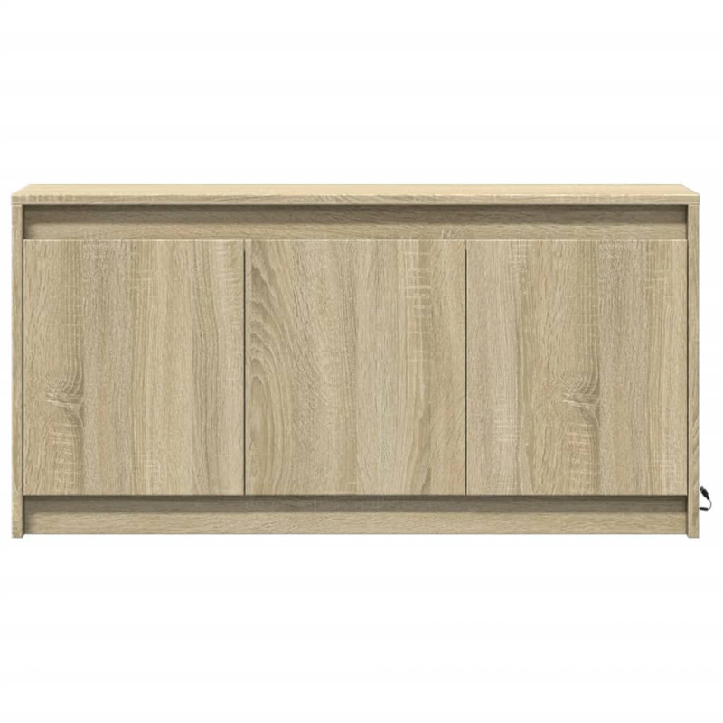Szafka pod TV z LED, dąb sonoma, 100x34x50 cm