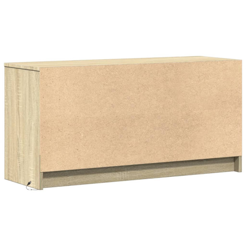 Szafka pod TV z LED, dąb sonoma, 100x34x50 cm