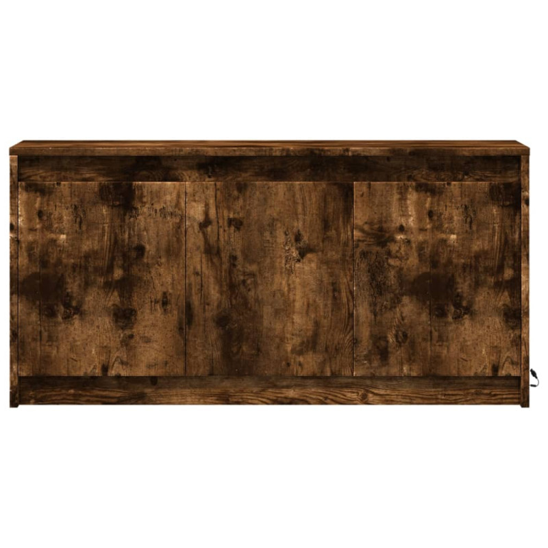 Szafka pod TV z LED, przydymiony dąb, 100x34x50 cm