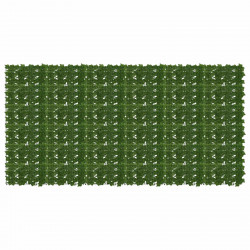 Parawan balkonowy z liśćmi 300 x 150 cm Polietylen i Tkanina