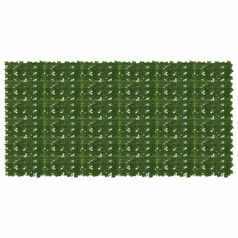 Parawan balkonowy z liśćmi 300 x 150 cm Polietylen i Tkanina