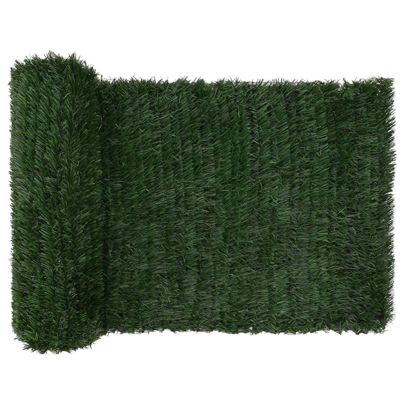 Sztuczne Ogrodzenie Ciemnozielony 1 x 6 m PVC i stal
