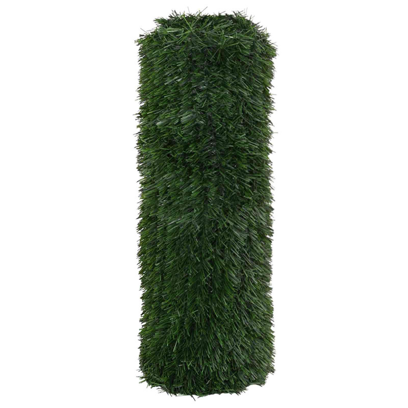 Sztuczne Ogrodzenie Ciemnozielony 1 x 6 m PVC i stal