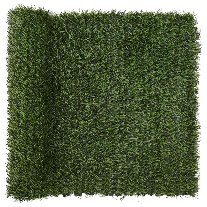Sztuczne Ogrodzenie Jasnozielony 1 x 4 m PVC i stal