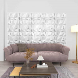 Panele ścienne 12 pcs Biały diamentowy 50 x 50 cm Pianka XPS